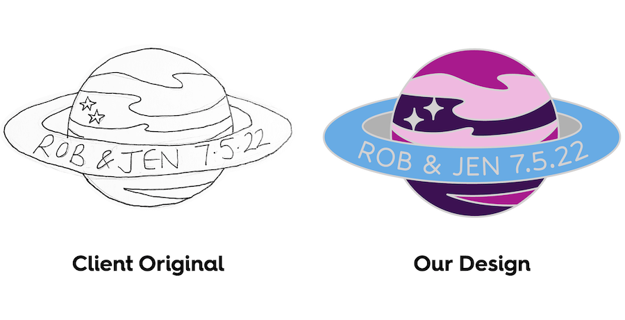 Before and after of planet design