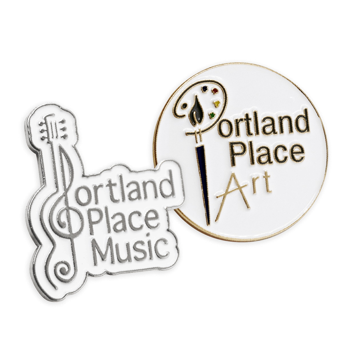 Two badges for Portland Place