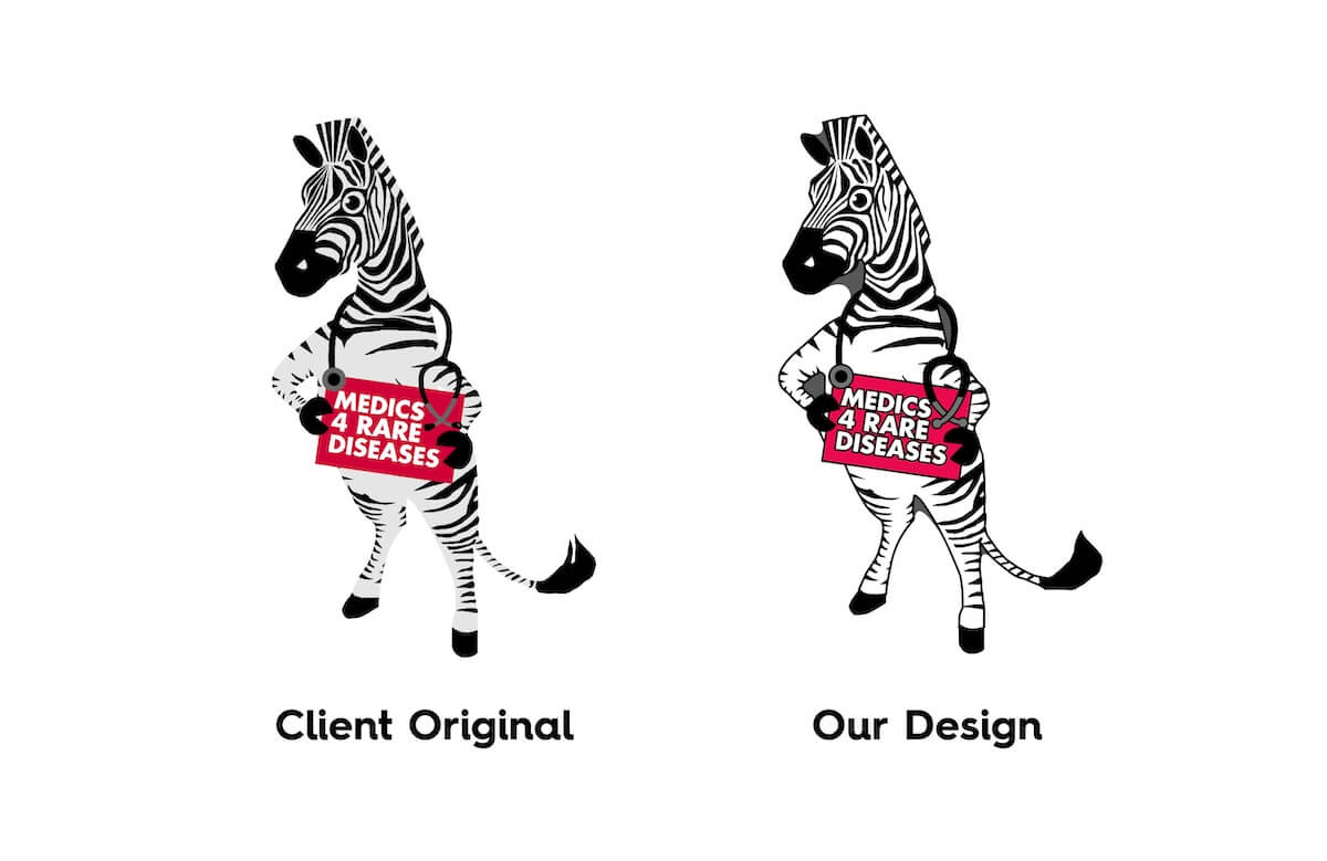 Before and after of welbeing client production 2