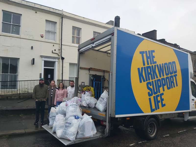 A Kirkwood branded van picks up generous donations from Made by Cooper.