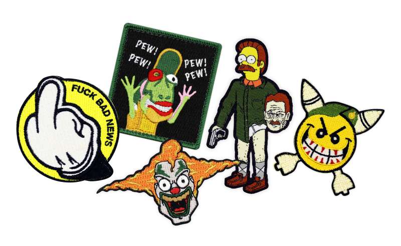 A collection of funny morale patches to keep spirits high.