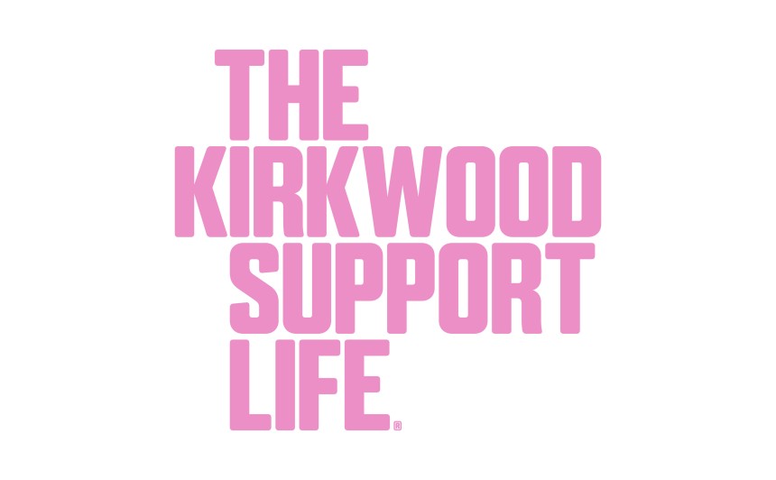 The Kirkwood Support Life logo in pink.