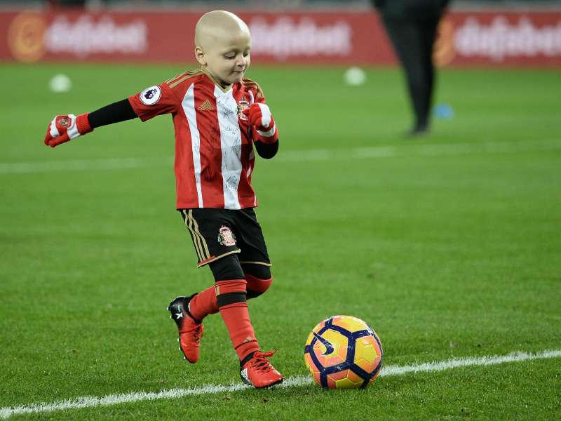 Bradley Lowery scores a left footed goal at the Stadium of Light, it was later voted Goal of the Month on Match of the Day.