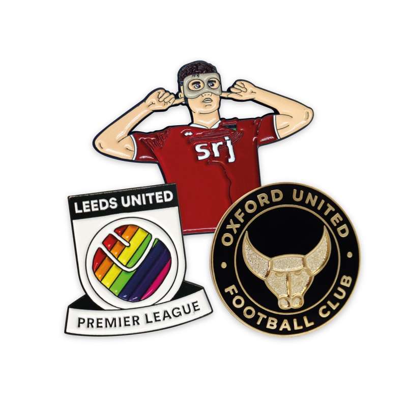Pin badge seller found their niche in the football sector with this soccer related badges.
